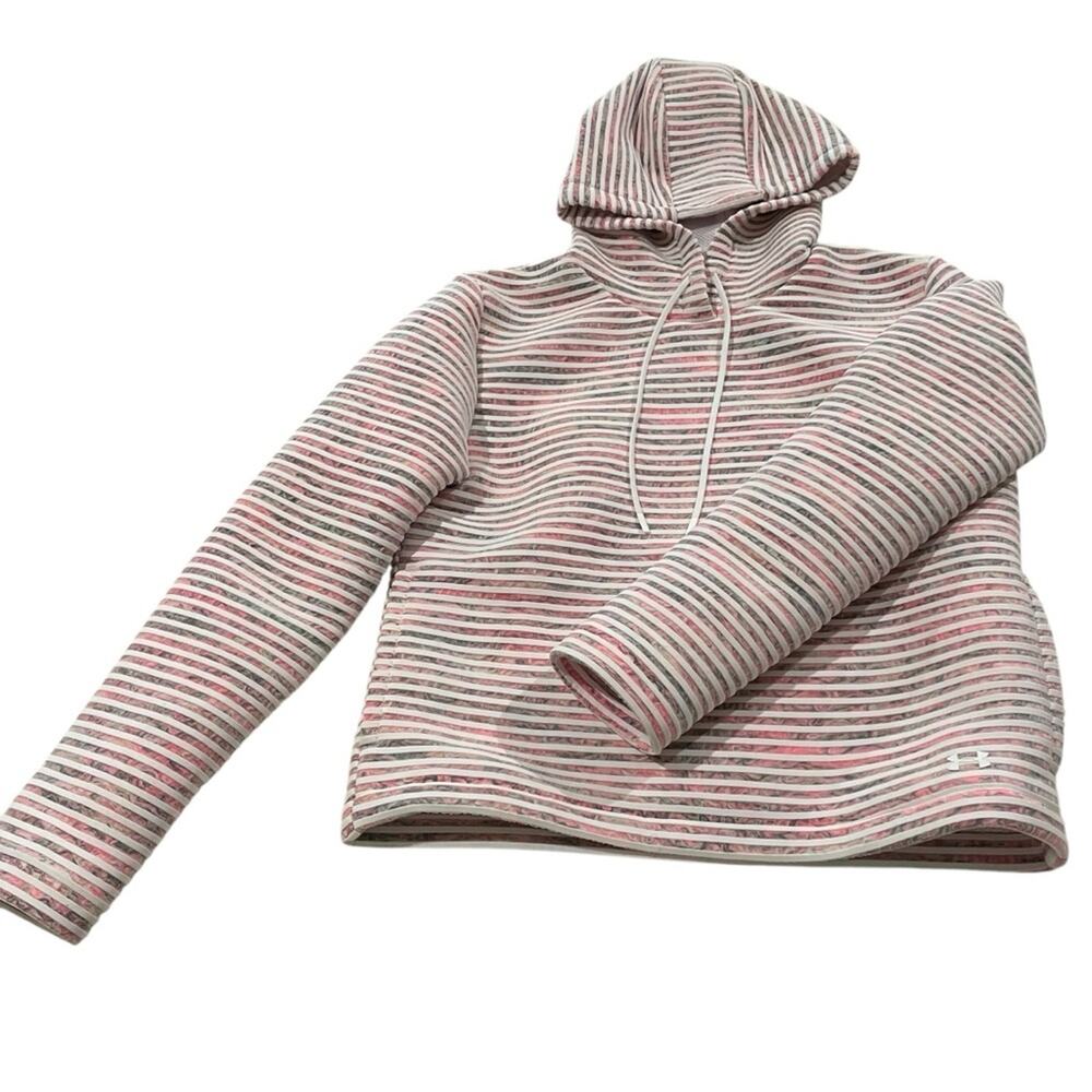 Under Armour UA Hoodie Multicolor 4-way stretch material Winter Size S Pink Gray
